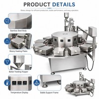 Machine à gaufres circulaires, machine à chips de pommes de terre, machine à stroopwafels néerlandais, fer à gaufres croustillantes au gaz pour cornets de glace