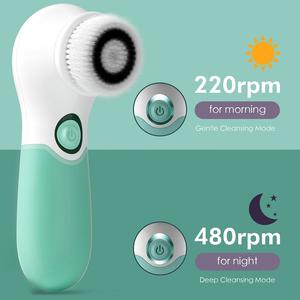 <span class=keywords><strong>TOUCHBeauty</strong></span> – brosse nettoyante pour le visage en silicone, étanche, rotative à 360 degrés, sonique et vibrante, avec étui de rangement - Product Image 2