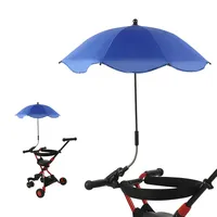 Parasol de poussette pour bébé, nouveau design classique OEM, réglable, pliable, avec cadre en fer et 8 baleines en fibre de verre, commande manuelle, droit