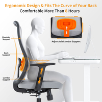 Kursi Kantor Eksekutif Ergonomis Premium yang Dapat Disesuaikan, dengan Sandaran Tangan yang Dapat Diatur, untuk Rumah, Kantor, Sekolah - Label Pribadi
