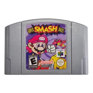 Bán sỉ chống rad trò chơi-Thẻ Trò Chơi N64 Phiên Bản Mỹ NTSC Thẻ Trò Chơi Hộp Mực Super Smash Bros 64Mb Đồ Họa N64 Cho Nintendo 64
