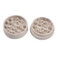 Moulin à herbes sèches manuel biodégradable en plastique, 55 mm, 2 parties, personnalisable avec logo, vente en gros, écologique et économique