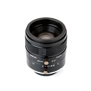 Low Distortion 2/3" F1.4-16 8 12 16 25 35 50mm Fixed Focus 5MP C-Mount Machine Vision FA Lens