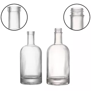Nhà Sản Xuất Tùy Chỉnh Hình Chai Rượu Thiết Kế Thời Trang Rượu Mạnh 500Ml <span class=keywords><strong>Vodka</strong></span> 70cl Rõ Ràng Whiskey 750Ml Chai Rỗng - Product Image 5