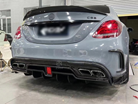 Diffuseur de pare-chocs arrière en fibre de carbone style IMP pour Mercedes Benz W205 C63