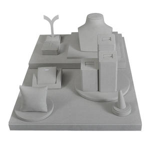 แท่นโชว์เครื่องประดับไมโครไฟเบอร์สุดหรู งานแฮนด์เมด ปรับแต่งได้ สำหรับต่างหู แหวน สร้อยคอ ชุดโชว์เครื่องประดับ - Product Image 1