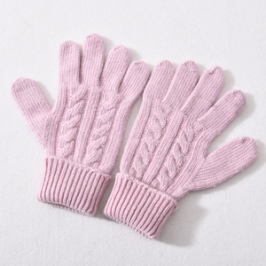Gants d'hiver cinq doigts en laine mérinos personnalisés pour femmes – Cachemire et laine confortables, taille unique élastique - Product Image 3