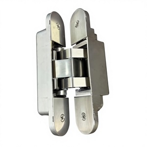 ヘビーデューティー180度隠しドアヒンジ亜鉛合金モダンデザインインビジブルヒンジ寝室ドア用調整可能BS100容量 - Product Image 3