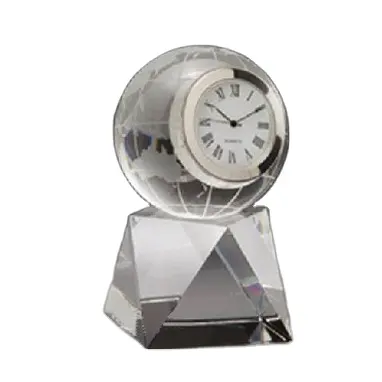 Bola de cristal personalizada, recuerdo de escritorio K9, reloj de globo de cristal