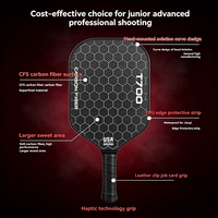 Ensemble complet de raquettes de pickleball en fibre de carbone T700, 2 raquettes avec 4 balles et sac de transport pour la famille en plein air