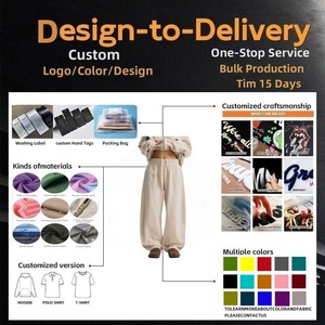 Fournisseur de premier plan : Pantalons de jogging amples pour hommes avec logo personnalisé brodé TKAN838, Vente en gros de survêtements de haute qualité à coupe oversize et jambe large - Product Image 4