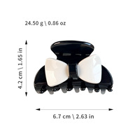 Pince à cheveux en acétate colorée avec nœud, élégante et simple, taille moyenne, pour chignon, accessoires pour cheveux pour femmes