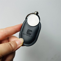 Porte-clés NFC de haute qualité gravé, boîte d'emballage en cuir véritable, emballage de porte-clés NFC