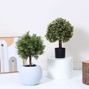 Árbol Topiario Artificial <span class=keywords><strong>de</strong></span> Boj <span class=keywords><strong>de</strong></span> Tres Esferas para Decoración <span class=keywords><strong>de</strong></span> Interiores y Exteriores, Oficina, Bodas, Hogar, Plantas Artificiales - Product Image 2