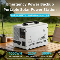 Alimentation portable extérieure 300W 500W, vente directe usine, UPS au phosphate de fer lithium, batterie spécifique à l'énergie solaire