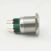 ELEWIND Interrupteur à bouton-poussoir à verrouillage en acier inoxydable 25 mm 1NO1NC (PM251F-11Z/S)