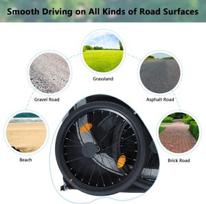 Vélo de plein air remorque pliable pour animaux de compagnie en tissu Oxford poussette pour animaux de compagnie pour Camping avec chats chiens enfants VTT - Product Image 4