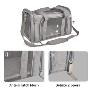 Oxford Pet Carrier <strong>Cat</strong> &amp; Dog Breathable Zipper Shoulder Slung Backpack <strong>Handbag</strong> Wholesale - Product Image 6