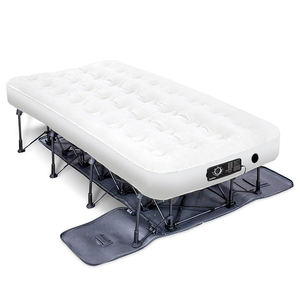 Lit de couchage pliable floqué avec cadre, <span class=keywords><strong>camping</strong></span> en plein air, voyage, matelas gonflable avec pompe - Product Image 4