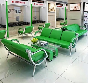 Banc triple en acier inoxydable, chaise d'attente pour hôpital, canapé de salle d'attente pour clinique, banc public multi-places encastré - Product Image 3