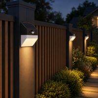 Lampe solaire murale 220 lumens, stable par conditions difficiles, résistante aux intempéries, IP65, pour les jours de pluie et de nuages, jardin, allée, cour extérieure