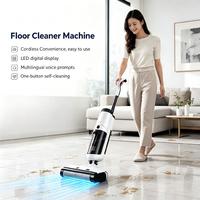 Aspirateur sans fil pratique avec écran LED, nettoyage automatique à un bouton, commandes vocales, pour sols humides et secs