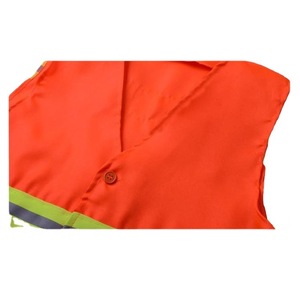 Gilet réfléchissant orange haute visibilité pour les travailleurs de la construction et des services d'assainissement avec bandes réfléchissantes - Product Image 3