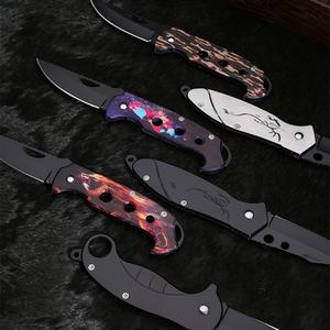 Cuchillo de Desempaquetado Castle Pirate, Personalizable, Grado OEM, Cuchillo Plegable para Camping, Hoja de Acero Inoxidable D2, Mango de Plástico HK - Product Image 5