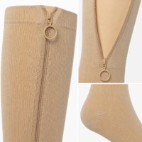 Chaussettes de compression à fermeture éclair pour hommes, respirantes, tricotées, longueur genou, pour le sport, vente en gros, conception personnalisée, marque privée OEM