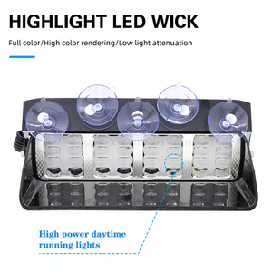 Luz LED de advertencia estroboscópica 32 SMD, intermitente de señal estroboscópica para coche, luz LED de advertencia de peligro de emergencia, modificación de parabrisas de camión SUV - Product Image 2