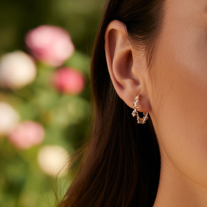 E3009 Orecchini a Perno Bicolore alla Moda a Forma di Stella, Gioielli in Lega Unisex - Product Image 2