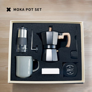 Moka Gift Box Molinillo de mano Moka Coffee Set <span class=keywords><strong>Cafe</strong></span> Gift Box 6PCs Coffee Moka Pot Set - Product Image 2