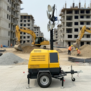 4*1000W Trailer Hướng dẫn sử dụng nâng tháp chiếu sáng di động điện nâng tháp chiếu sáng 5M 7M 9M nâng cực LED chiếu sáng tháp - Product Image 4