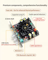 Módulo XY-T6001P T6001P, Placa Amplificadora de Audio Inalámbrica Monofónica de 600W, Chip Amplificador de Altavoz Dual Inalámbrico Verdadero TWS TPA3255