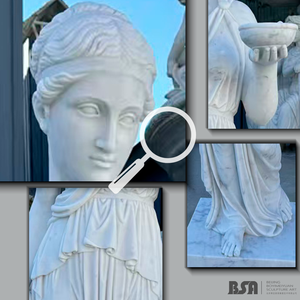 Statue en marbre sculptée à la main Sculpture en pierre naturelle Statue grecque <span class=keywords><strong>Hebe</strong></span> grandeur nature Statue en marbre grec taille personnalisée pour la décoration - Product Image 2