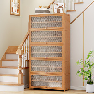 Shoe Cabinet With <b>Doors</b> Rectangle <b>Standing</b> Type Durable Storage For Home Entrance Hallway Space Saving Design - Product Image 1