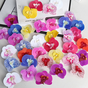 Cabezas de Flores de Orquídea Mariposa Artificiales en Gel de Silicona 3D Estilo Película para Decoración del Hogar, Paredes Florales para Bodas, Novias - Product Image 1