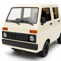 Mini camion RC à l'échelle 1:10, 2.4G, RWD, Suzuki Carry, suspension avant réglable, construction métallique, télécommande, chargeur, expert