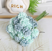 27 Tangkai Bunga Hydrangea Sutra Buatan untuk Dekorasi Meja Pengantin, Dekorasi Pernikahan Modern