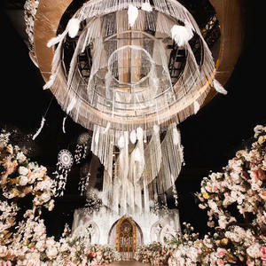 <span class=keywords><strong>Bravo</strong></span> gruesa de techo decorativo Cadena de poliéster cortina para la boda - Product Image 3