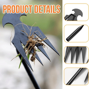 Outil de désherbage manuel de jardinage en acier au manganèse à 4 griffes, extracteur d'herbes et d'herbe indigène - Product Image 5