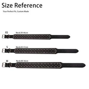 Collar de Cuero para Mascotas, Estilo <span class=keywords><strong>Punk</strong></span>, Ajustable, Duradero, Anti-Mordidas, con Tachuelas, para Perros Medianos a Grandes - Product Image 2