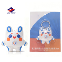 Longzhiyu, fabricant de porte-clés OEM depuis 20 ans, porte-clés en caoutchouc 3D de dessin animé, cadeaux, porte-clés personnalisés avec logo d'entreprise, porte-clés en PVC