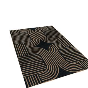 Paillasson rectangulaire géométrique abstrait moderne en fibre de polyester pour intérieur, facile à nettoyer, résistant aux taches et à l'usure - Product Image 3