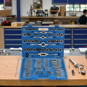 Bộ dụng cụ taro và khuôn taro 110 món, thép hợp kim, bộ dụng cụ cắt ren dùng cho sửa chữa vít thép và hộp dụng cụ cầm tay - Product Image 1