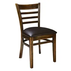 Solid wood commercial ladder back dining room chair for restaurant