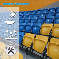 Siège pliable en plastique PP injecté pour stade, monté sur poutre, chaise VIP pour stades de football/soccer ZS-QF01-L