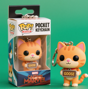 Vinyl <span class=keywords><strong>Pop</strong></span> Túi Keychain PVC Ngỗng con mèo đồ chơi PVC Móc chìa khóa hình Marvel Túi <span class=keywords><strong>Pop</strong></span>-đáng yêu ngỗng cam mèo búp bê Keychain - Product Image 4