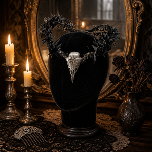 Diadema Gótica <span class=keywords><strong>de</strong></span> <span class=keywords><strong>Espinas</strong></span> con Colgante Frontal Duende Oscuro Halloween Accesorio Pelo Vintage Cosplay - Product Image 6