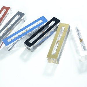 Wholesale Clear Lucite Acrylic Mezuzah Scroll Case Custom Silk <b>Screen</b> Logo Judaica Religious for Storage Box - Product Image 4